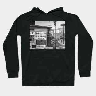 Grocery and Sandwich Shop, 1934. Vintage Photo Hoodie